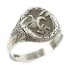 Image 2 : WWII GERMAN LUFTWAFFE OBSERVER RING .835 SILVER
