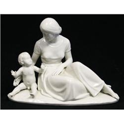 SUPERB EXCEEDLINGLY RARE ALLACH SS MOTHER & CHILD