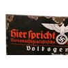Image 4 : WWII GERMAN NSDAP MEETING METAL & ENAMEL SIGN