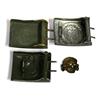 Image 2 : 3 WWII GERMAN BUCKLES AND TOTENKOPF SKULL