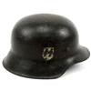 Image 1 : WWII GERMAN M-42 SINGLE DECAL SS HELMET WITH NAME