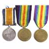 Image 2 : GROUPING OF THREE WWI NAMED MEDALS