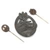 Image 1 : WWII GERMAN PANZER BADGE & TWO STICK PINS