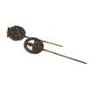 Image 2 : WWII GERMAN PANZER BADGE & TWO STICK PINS