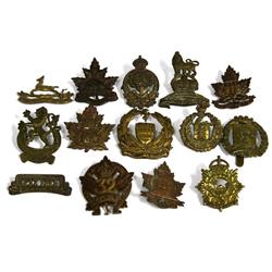 WWI CANADA ORIGINAL CAP BADGE LOT OF 12