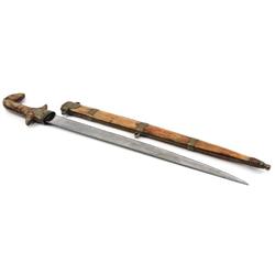 MAMELUKE STYLE DAGGER BONE HANDLE & SCABBARD