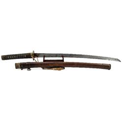 WWII JAPANESE KATANA SIGNED KANEMICHI