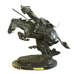FREDERIC REMINGTON "THE CHEYENNE" BRONZE STATUE