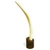Image 1 : LARGE 20 INCH IVORY ELEPHANT TUSK MOUNTED ON WOOD