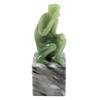 Image 1 : CHINESE CARVED JADE MONKEY ON MARBLE BASE