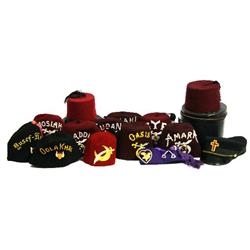 MASONIC MOOSE KNIGHTS OF PYTHIAS HAT & FEZ LOT