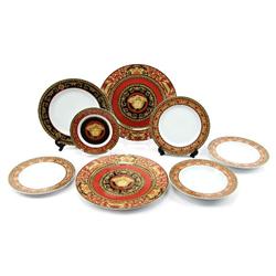 8 ROSENTHAL VERSACE MEDUSA PATTERN PLATES W/ BOXES