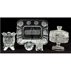 U.S. CENTRAL COIN 1892 GLASSWARE LOT