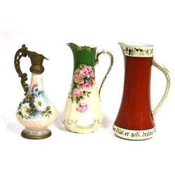 LOT OF 3 VINTAGE AND ANTIQUE PITCHERS