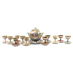 DRESDEN HAND PAINTED PORCELAIN TUREEN 25 PIECE SET