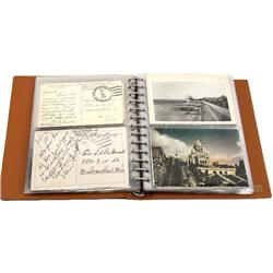 POSTCARD BINDER OVER 100 WWII MILITARY & CIVILIAN