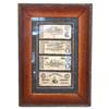 Image 1 : FRAMED 4 CONFRDERATE STATE NOTES IN ANTIQUE FRAME