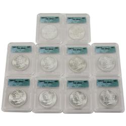 1883-O MORGAN DOLLAR MS63 LOT OF 10 CERTIFIED