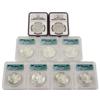 Image 1 : MORGAN DOLLAR UNC LOT OF 9 DIFFERENT CERTIFIED