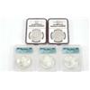Image 2 : MORGAN DOLLAR UNC LOT OF 9 DIFFERENT CERTIFIED