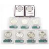 Image 4 : MORGAN DOLLAR UNC LOT OF 9 DIFFERENT CERTIFIED