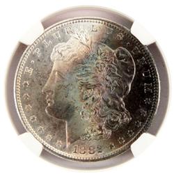 US 1882-S MORGAN SILVER DOLLAR NGC MS 65+