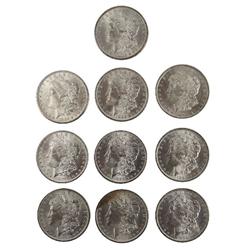 10 MINT STATE 63/64MORGAN SILVER DOLLAR LOT