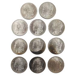 11 MINT STATE MORGAN DOLLARS TONED LOT