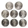 Image 1 : 8 PROOF LIKE 1882s MORGAN DOLLARS MINT STATE COINS