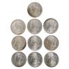 Image 1 : 10 BU & TONED MORGAN SILVER DOLLAR COIN LOT