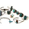 Image 4 : LOT OF NAVAJO STERLING SILVER TURQUOISE JEWELRY