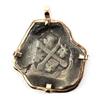 Image 2 : 1715 FLEET 4 REALES COB IN 14K BEZEL WITH COA