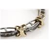 Image 2 : LADIES 10K GOLD TWO-TONE DIAMOND BRACELET