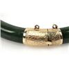 Image 2 : LADIES 14K YELLOW GOLD JADE BRACELET & RING SET