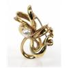 Image 2 : LADIES 18K YELLOW GOLD PEARL PENDANT BROOCH