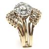 Image 2 : LADIES 14K GOLD DIAMOND CLUSTER RING W/ WRAP