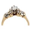 Image 2 : LADIES 14K YELLOW GOLD MARQUISE DIAMOND RING