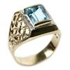 Image 1 : LADIES 14K YELLOW GOLD BLUE TOPAZ RING