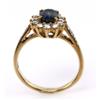 Image 2 : LADIES 18K YELLOW GOLD SAPPHIRE & DIAMOND RING