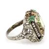 Image 2 : ANTIQUE LADIES 14K GOLD CHRYSOBERYL ENAMEL RING