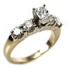 Image 1 : LADIES 14K GOLD 1.65 CTW PRINCESS CUT DIAMOND RING