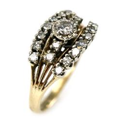 LADIES 14K YELLOW GOLD 0.8 CTW DIAMOND RING