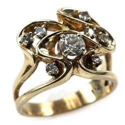 LADIES 14K YELLOW GOLD 3/4 CTW DIAMOND RING