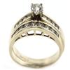 Image 2 : LADIES 14K YELLOW GOLD DIAMOND RING & WEDDING BAND