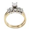 Image 2 : LADIES 14K YELLOW GOLD 1.37CTW DIAMOND WEDDING SET
