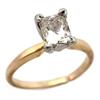 Image 1 : LADIES 14K GOLD 1.2 CT RADIANT CUT DIAMOND RING