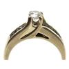 Image 2 : LADIES 14K YELLOW GOLD BRILLIANT CUT DIAMOND RING