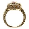 Image 2 : CUSTOM LADIES 14K YELLOW GOLD RUBY & DIAMOND RING