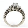 Image 2 : LADIES 14K WHITE GOLD PRINCESS CUT DIAMOND RING