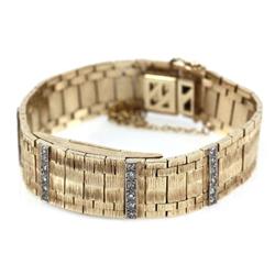 LADIES SWISS 14K & DIAMOND PROGRESS INCABLOC WATCH